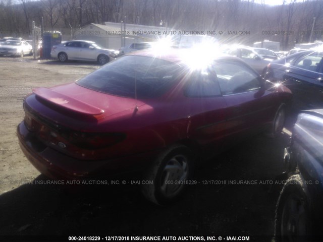 3FAFP11302R123312 - 2002 FORD ESCORT ZX2 RED photo 4