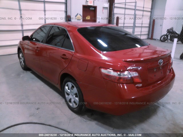 4T1BE46K97U024984 - 2007 TOYOTA CAMRY NEW GENERAT CE/LE/XLE/SE RED photo 3