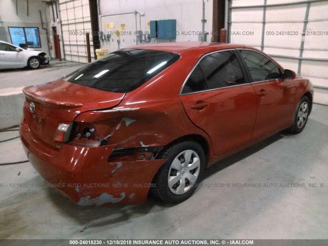 4T1BE46K97U024984 - 2007 TOYOTA CAMRY NEW GENERAT CE/LE/XLE/SE RED photo 4