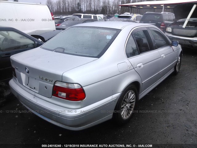 WBADT63473CK42178 - 2003 BMW 530 I AUTOMATIC SILVER photo 4