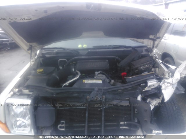 1J8HG48N17C618080 - 2007 JEEP COMMANDER WHITE photo 10