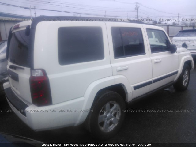 1J8HG48N17C618080 - 2007 JEEP COMMANDER WHITE photo 4
