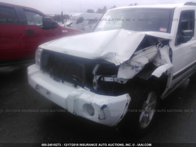 1J8HG48N17C618080 - 2007 JEEP COMMANDER WHITE photo 6