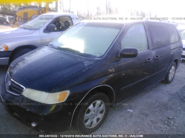 5FNRL18023B042989 - 2003 HONDA ODYSSEY EXL BLACK photo 2