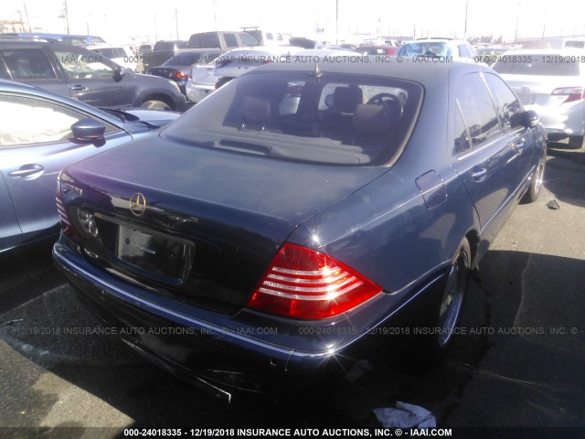 WDBNG75J9YA041016 - 2000 MERCEDES-BENZ S 500 BLUE photo 4