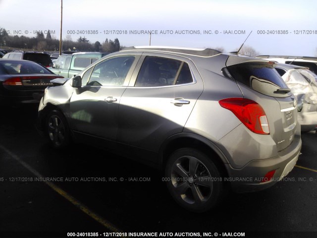 KL4CJASB0EB612204 - 2014 BUICK ENCORE GRAY photo 3