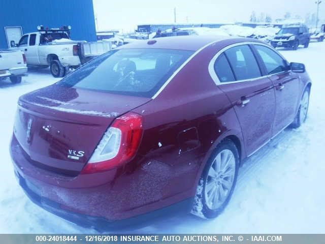 1LNHL9FT9EG610067 - 2014 LINCOLN MKS RED photo 4
