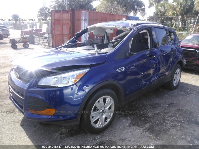 1FMCU0F77GUA18077 - 2016 FORD ESCAPE S BLUE photo 2