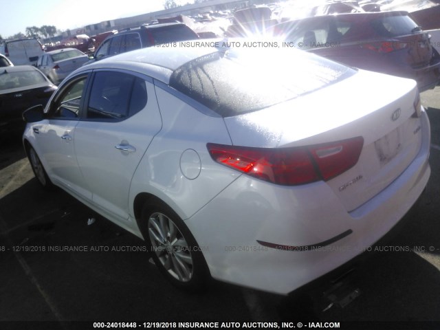 5XXGN4A71FG444448 - 2015 KIA OPTIMA EX WHITE photo 3