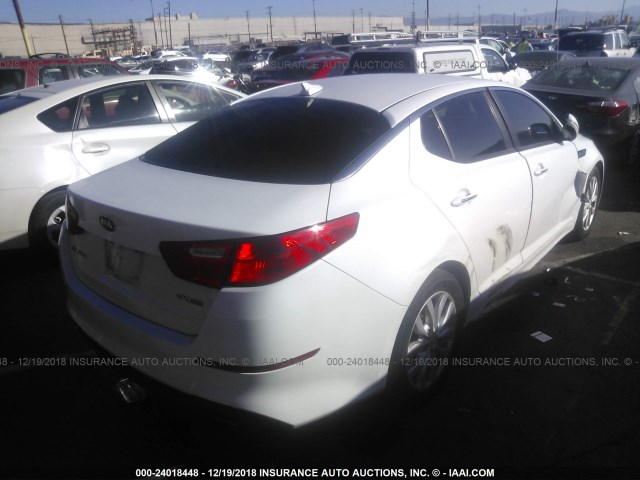 5XXGN4A71FG444448 - 2015 KIA OPTIMA EX WHITE photo 4