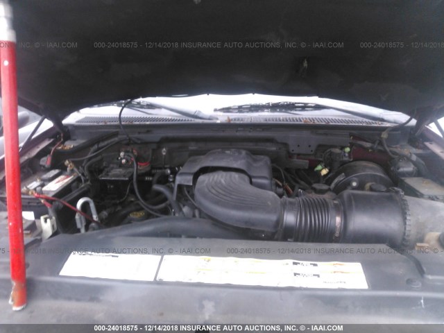 1FMRU15W21LB01633 - 2001 FORD EXPEDITION XLT MAROON photo 10