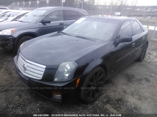 1G6DP577X70186463 - 2007 CADILLAC CTS HI FEATURE V6 BLACK photo 2