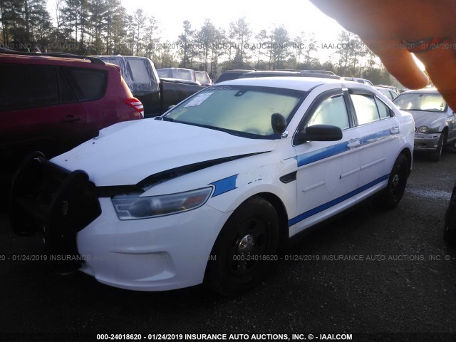 1FAHP2M87DG222113 - 2013 FORD TAURUS POLICE INTERCEPTOR WHITE photo 2