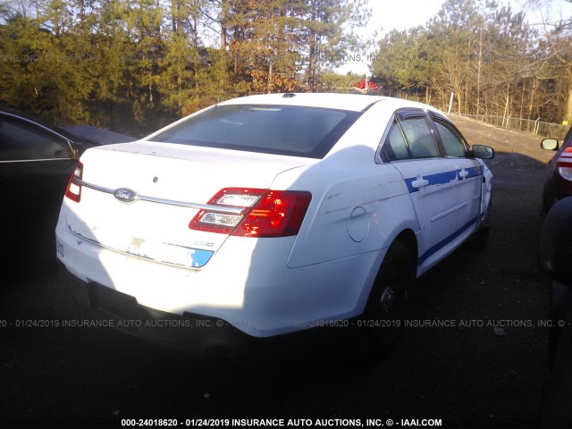 1FAHP2M87DG222113 - 2013 FORD TAURUS POLICE INTERCEPTOR WHITE photo 4