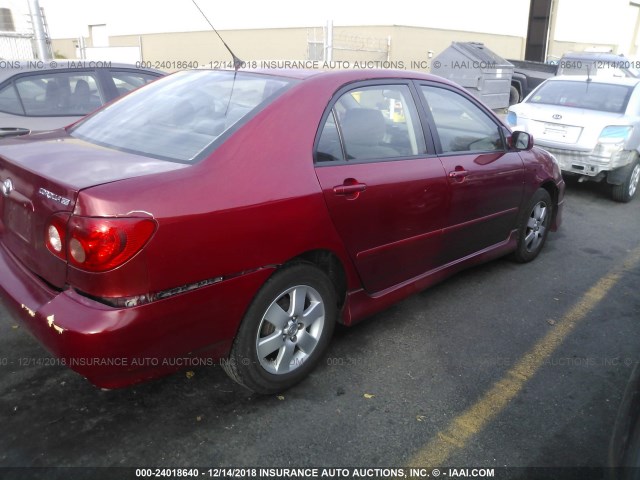 1NXBR30E26Z740318 - 2006 TOYOTA COROLLA CE/LE/S RED photo 4