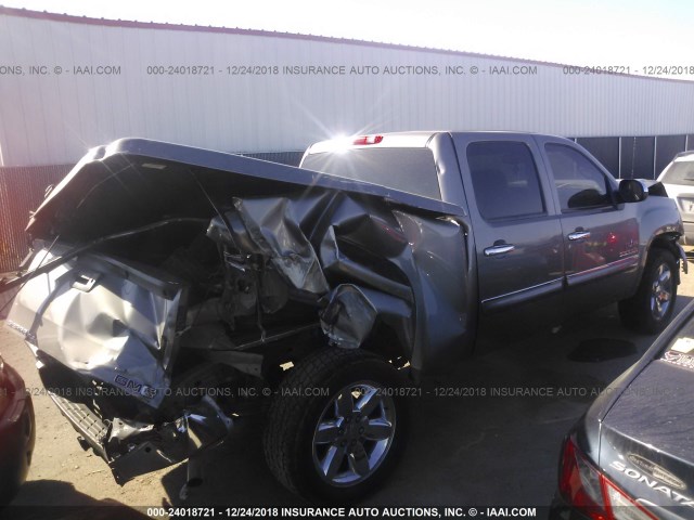 3GTP1VE07DG246689 - 2013 GMC SIERRA C1500 SLE GRAY photo 4