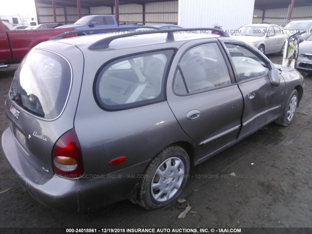 KMHJW35F0YU170893 - 2000 HYUNDAI ELANTRA GLS GRAY photo 4