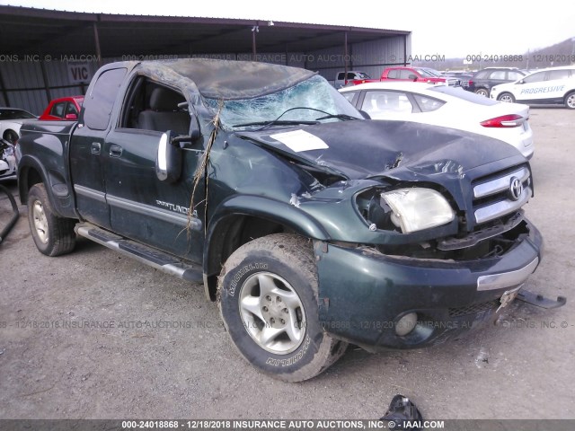 5TBBT44173S393645 - 2003 TOYOTA TUNDRA ACCESS CAB SR5 GREEN photo 1