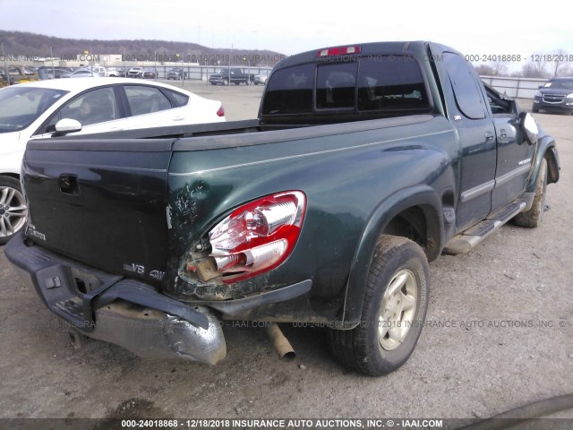 5TBBT44173S393645 - 2003 TOYOTA TUNDRA ACCESS CAB SR5 GREEN photo 4