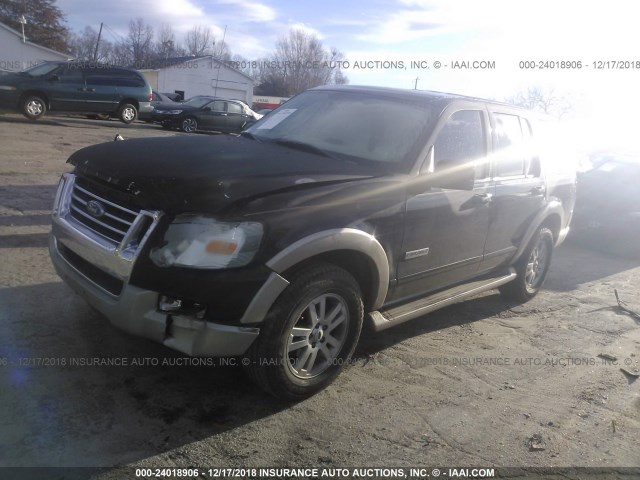 1FMEU64E96UA89227 - 2006 FORD EXPLORER EDDIE BAUER BLACK photo 2