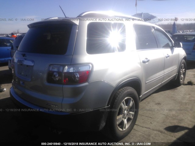 1GKEV23768J146909 - 2008 GMC ACADIA SLT-1 SILVER photo 4