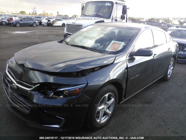 1G1ZB5ST1HF235904 - 2017 CHEVROLET MALIBU LS GRAY photo 2