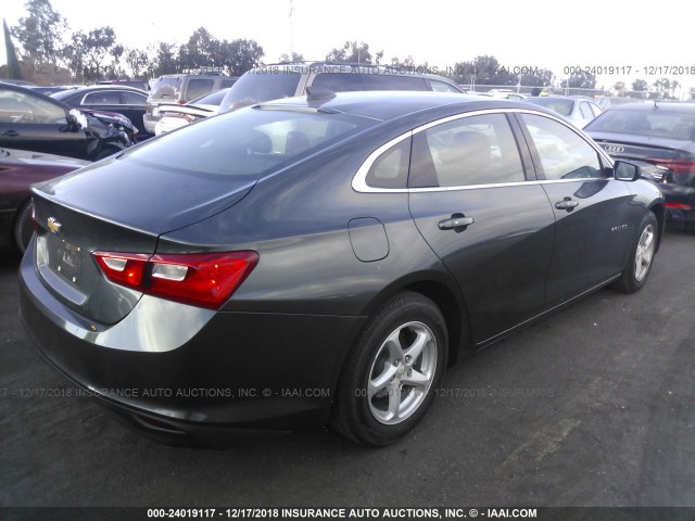 1G1ZB5ST1HF235904 - 2017 CHEVROLET MALIBU LS GRAY photo 4