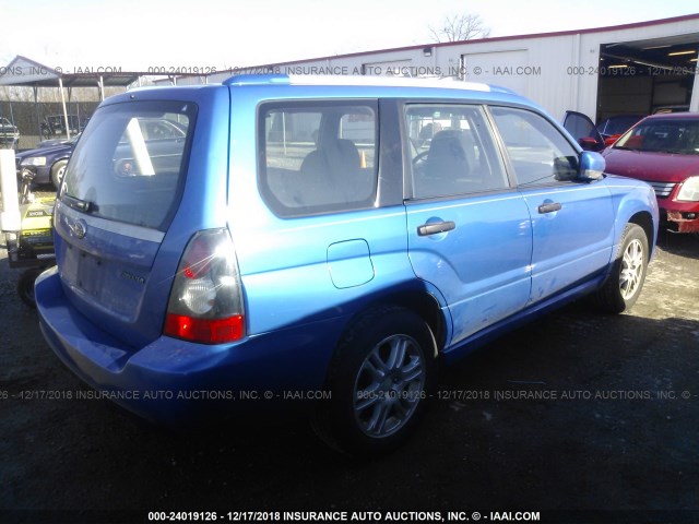 JF1SG66698H727434 - 2008 SUBARU FORESTER SPORTS 2.5X/SPORTS 2.5XT BLUE photo 4