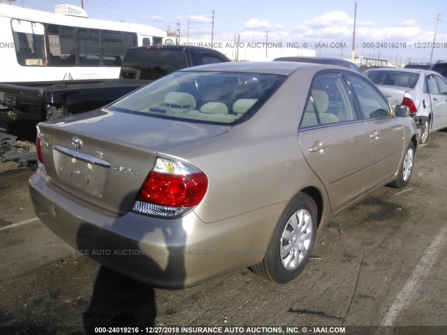 4T1BE32K95U404470 - 2005 TOYOTA CAMRY LE/XLE/SE TAN photo 4