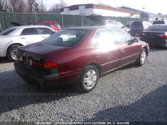 4T1BG22K11U816221 - 2001 TOYOTA CAMRY CE/LE/XLE 红色 照片 4