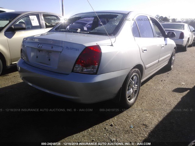 KMHDN46D36U250673 - 2006 HYUNDAI ELANTRA GLS/GT/LIMITED GRAY photo 4