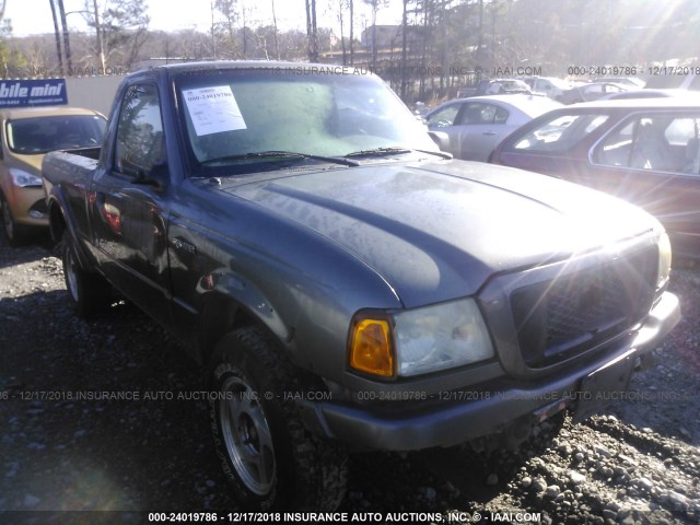 1FTYR10U94PA10198 - 2004 FORD RANGER GRAY photo 1