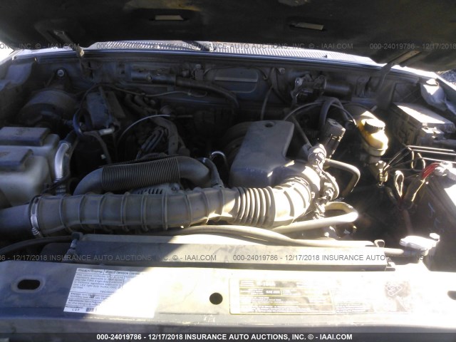 1FTYR10U94PA10198 - 2004 FORD RANGER GRAY photo 10