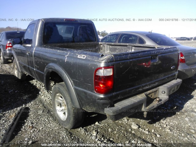 1FTYR10U94PA10198 - 2004 FORD RANGER GRAY photo 3