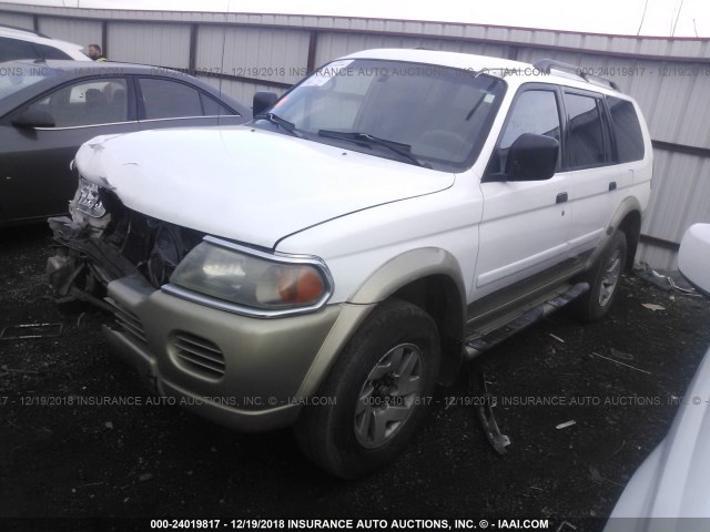 JA4MT31R23J017088 - 2003 MITSUBISHI MONTERO SPORT XLS WHITE photo 2