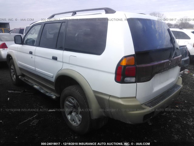 JA4MT31R23J017088 - 2003 MITSUBISHI MONTERO SPORT XLS WHITE photo 3