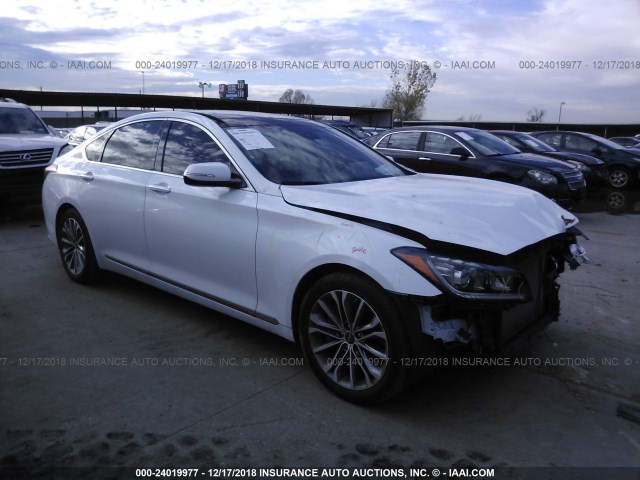 KMHGN4JEXFU055246 - 2015 HYUNDAI GENESIS 3.8L WHITE photo 1