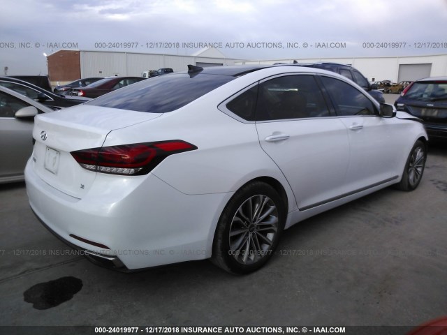 KMHGN4JEXFU055246 - 2015 HYUNDAI GENESIS 3.8L WHITE photo 4