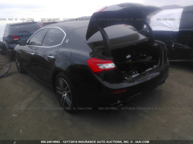 ZAM57XSA1H1197696 - 2017 MASERATI GHIBLI BLACK photo 3