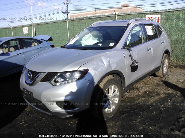 5N1AT2MV7GC797266 - 2016 NISSAN ROGUE S/SL/SV SILVER photo 2