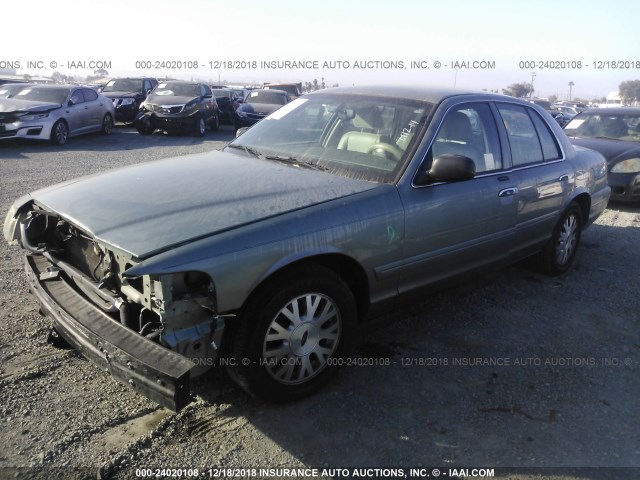 2FAHP74W25X113341 - 2005 FORD CROWN VICTORIA LX GREEN photo 2