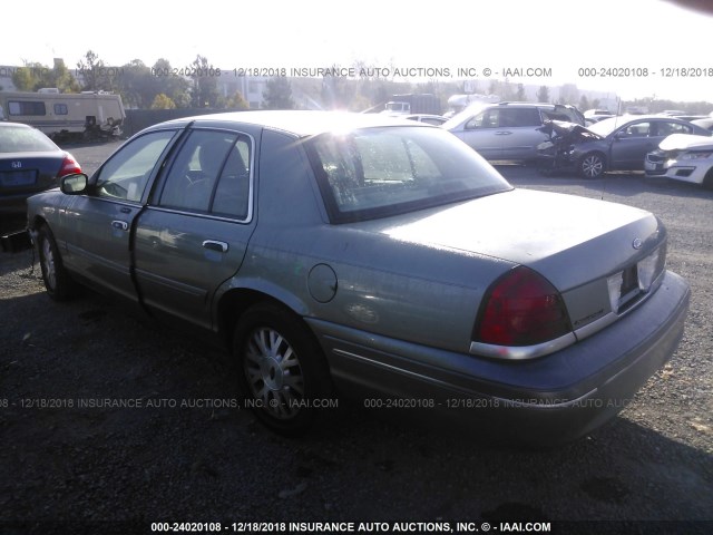 2FAHP74W25X113341 - 2005 FORD CROWN VICTORIA LX GREEN photo 3