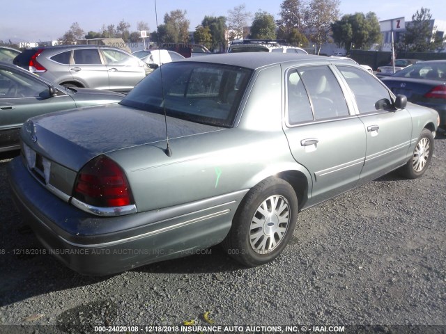 2FAHP74W25X113341 - 2005 FORD CROWN VICTORIA LX GREEN photo 4