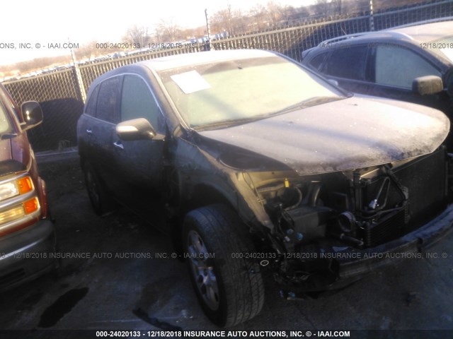 2HNYD2H37CH500877 - 2012 ACURA MDX TECHNOLOGY BLACK photo 1