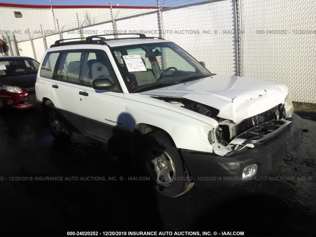 JF1SF63521H707482 - 2001 SUBARU FORESTER L WHITE photo 1