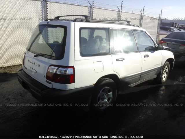 JF1SF63521H707482 - 2001 SUBARU FORESTER L WHITE photo 4