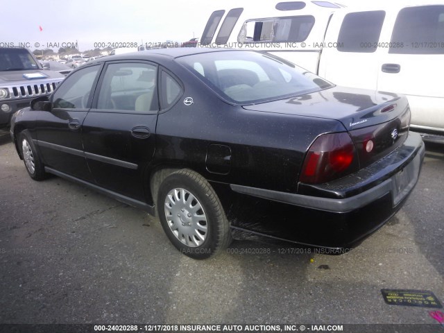 2G1WF52E529307213 - 2002 CHEVROLET IMPALA შავი ფოტო 3
