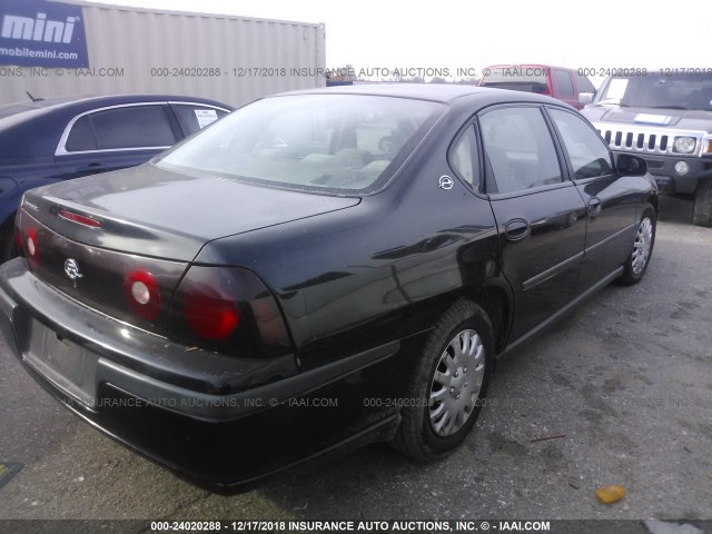 2G1WF52E529307213 - 2002 CHEVROLET IMPALA შავი ფოტო 4