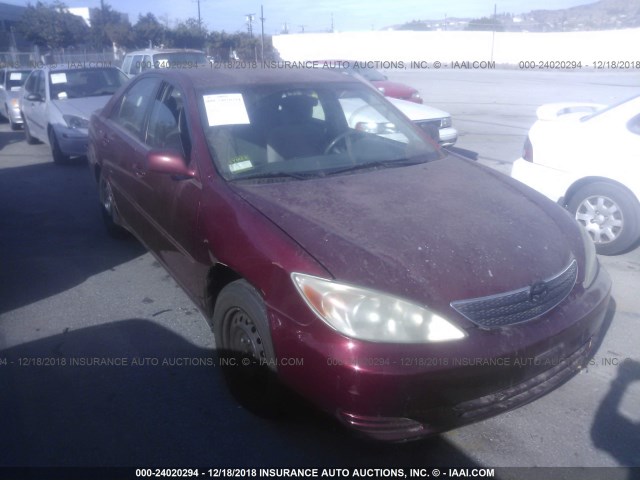 4T1BF32K22U018224 - 2002 TOYOTA CAMRY LE/XLE/SE RED photo 1