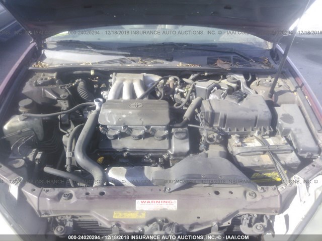 4T1BF32K22U018224 - 2002 TOYOTA CAMRY LE/XLE/SE RED photo 10
